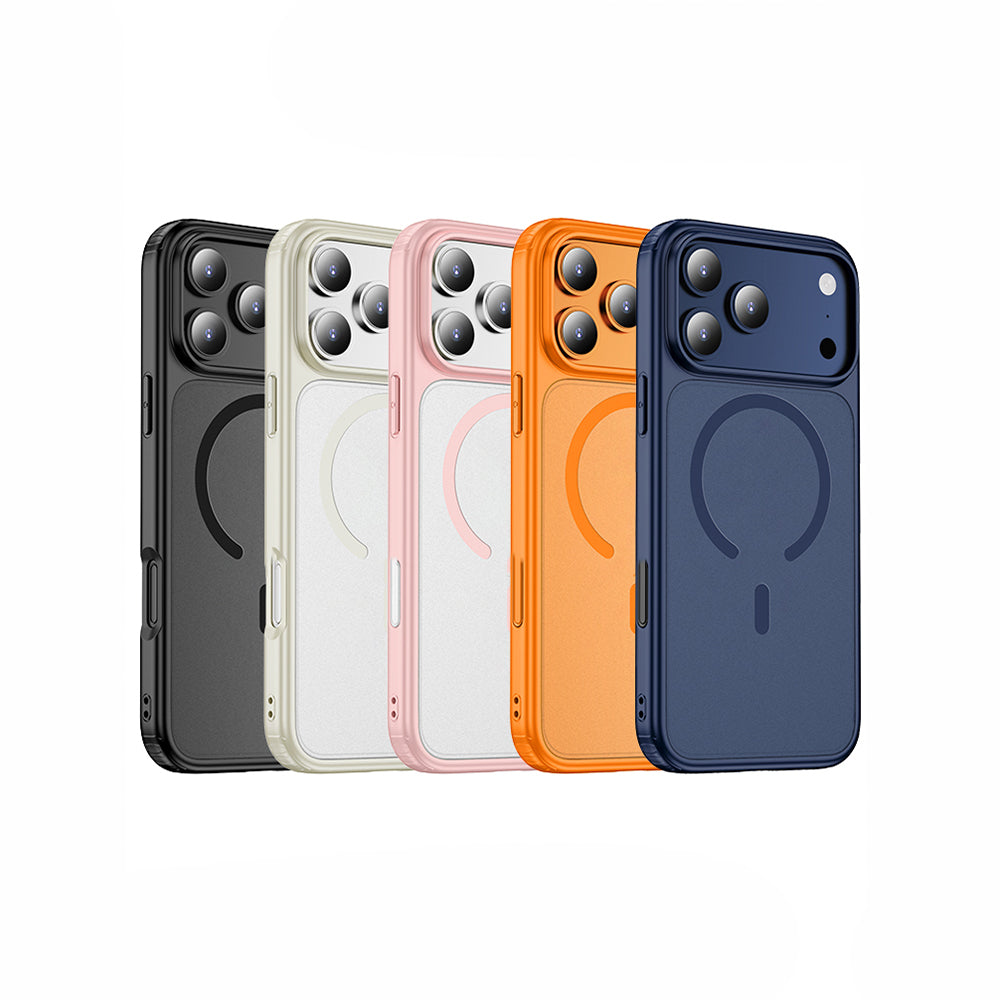 Apple iPhone 17 Pro Max Kılıf M-safe Şarj Özellikli Mat Arka Yüzey Wlons Lola Kapak Siyah