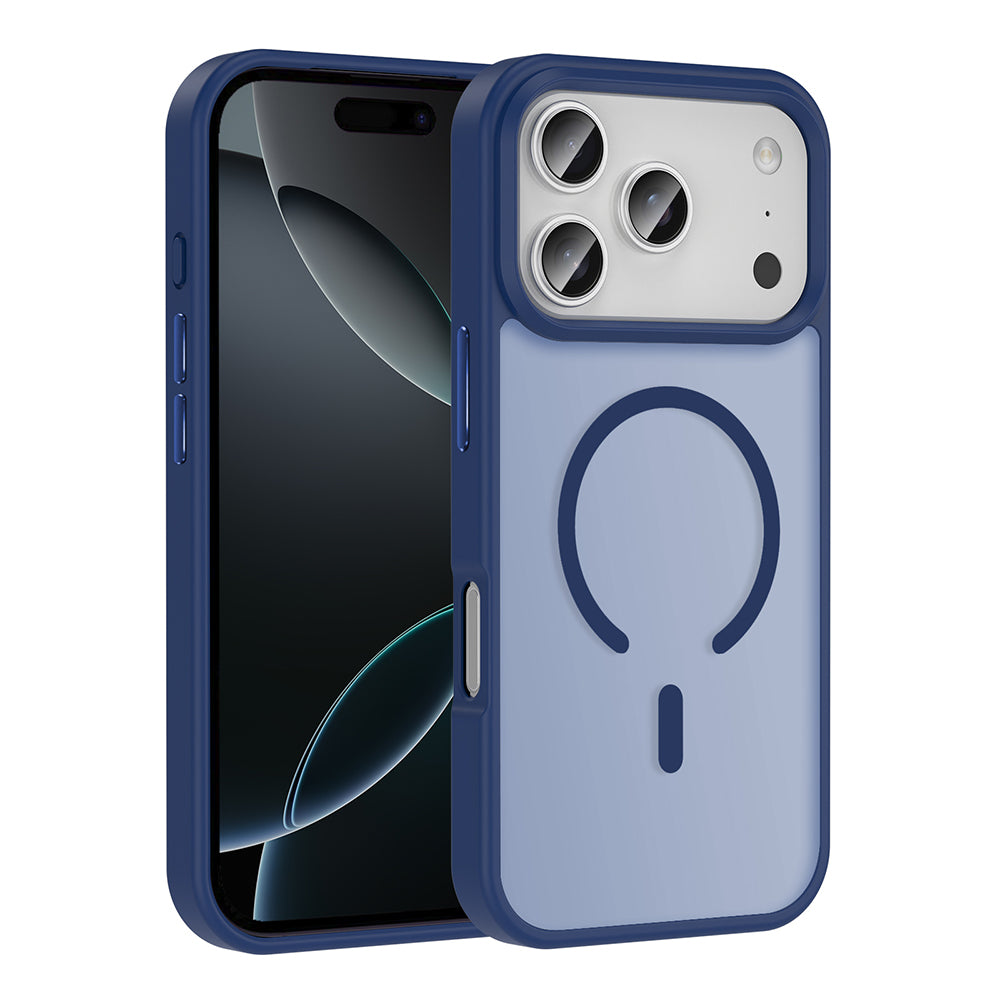 Apple iPhone 17 Pro Max Kılıf M-safe Şarj Özellikli Mat Arka Yüzey Zore Sio Kapak Turuncu