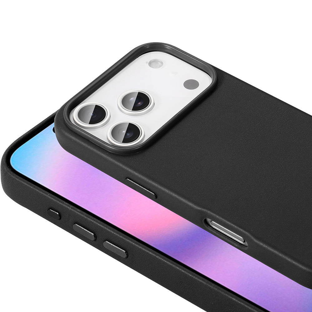 Apple iPhone 17 Pro Max Kılıf M-safe Şarj Özellikli PU Deri Görünümlü Zore Kupra Kapak Pembe