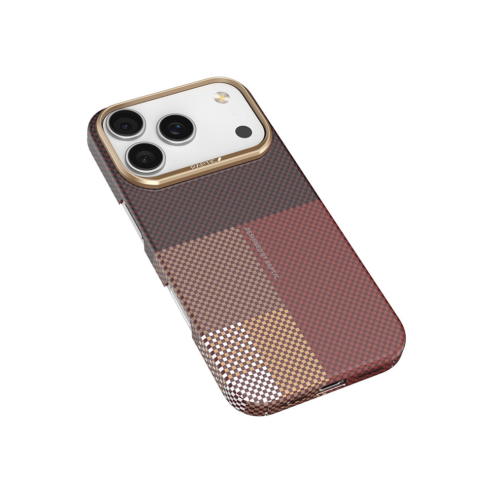 Apple iPhone 17 Pro Max Kılıf M-safe Şarj Özellikli Raptic Aramid Skin Transform Serisi Kapak Mavi