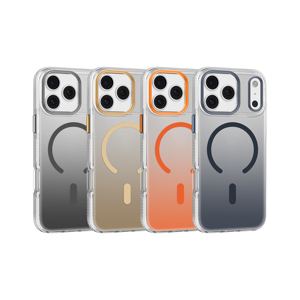 Apple iPhone 17 Pro Max Kılıf M-safe Şarj Özellikli Sararmaya Karşı Dayanıklı Mutural Icesense Serisi Kapak Turuncu