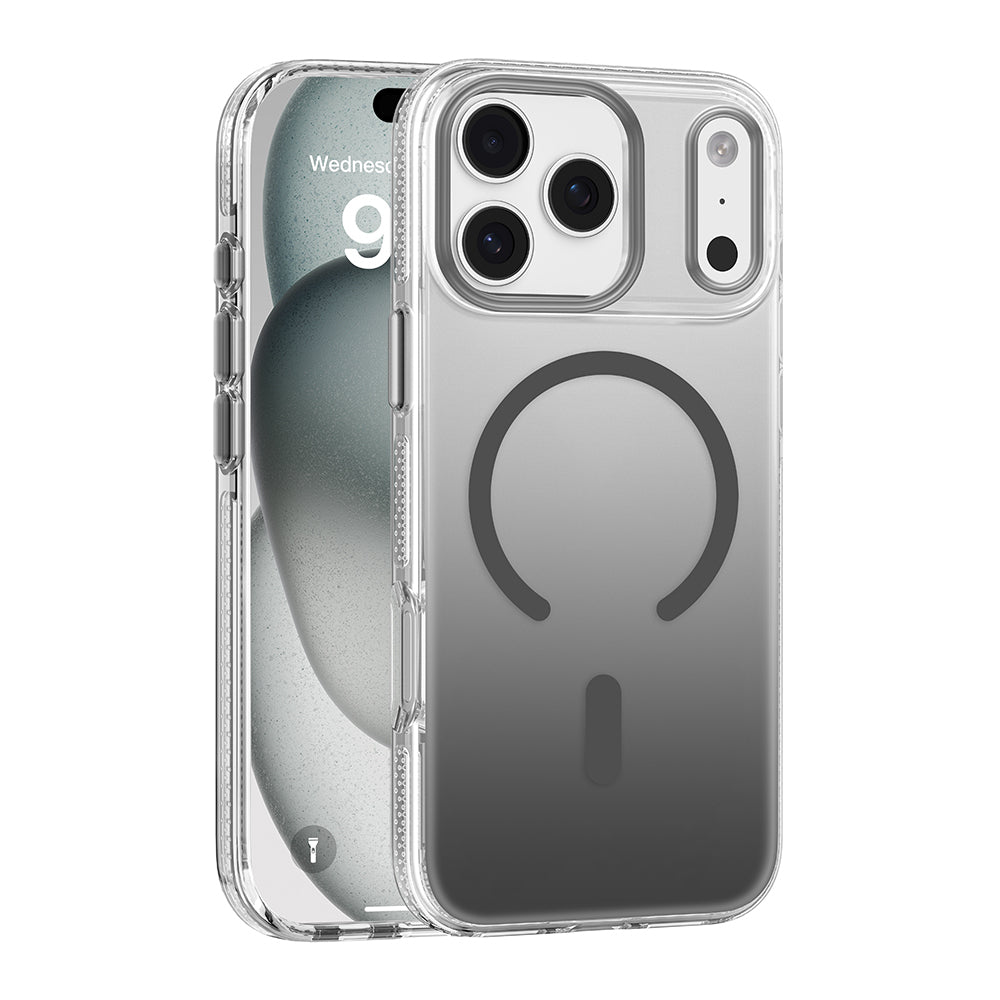 Apple iPhone 17 Pro Max Kılıf M-safe Şarj Özellikli Sararmaya Karşı Dayanıklı Mutural Icesense Serisi Kapak Gri