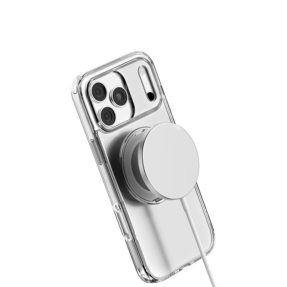 Apple iPhone 17 Pro Max Kılıf M-safe Şarj Özellikli Standlı Airbag Tasarımlı Mutural Fresh Serisi Kapak Şeffaf