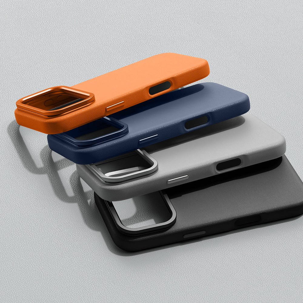 Apple iPhone 17 Pro Max Kılıf M-safe Şarj Özellikli Standlı Amazingthing Glamour Mag Serisi PU Kapak Turuncu