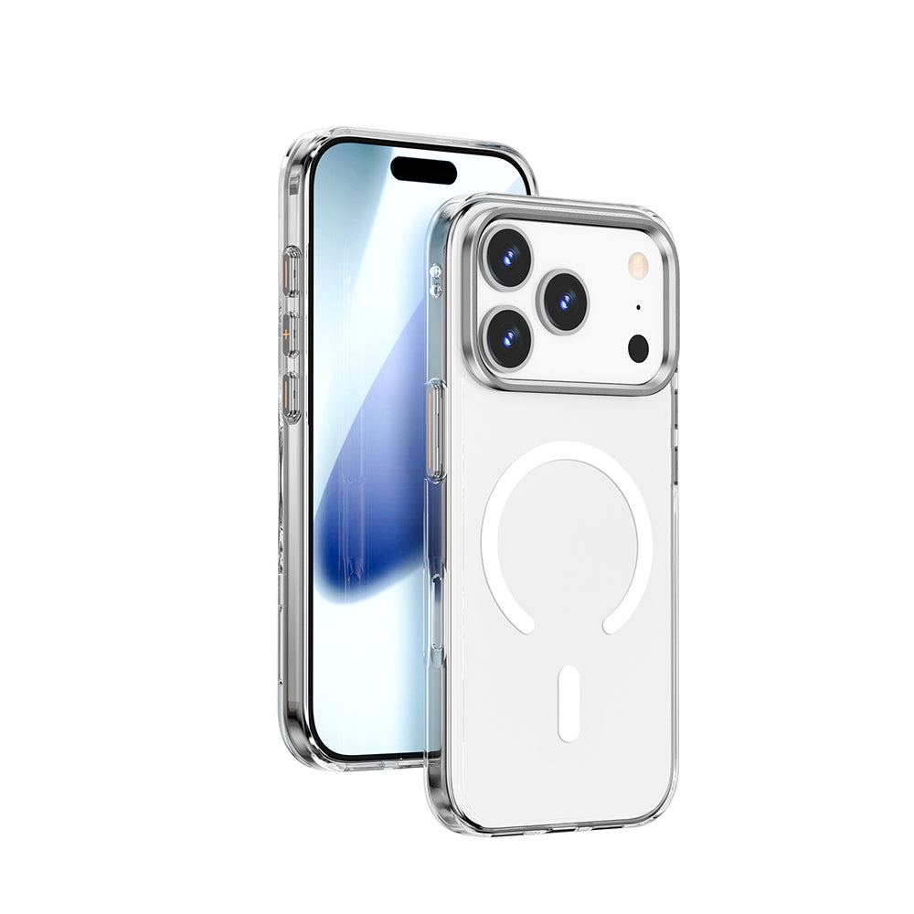 Apple iPhone 17 Pro Max Kılıf M-safe Şarj Özellikli Wiwu YXK-208 Invisible Ultra Sert PC Kapak Şeffaf