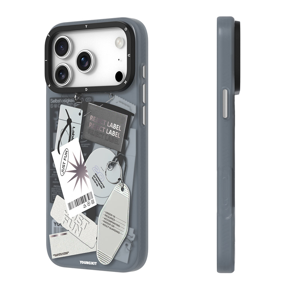 Apple iPhone 17 Pro Max Kılıf M-Safe Şarj Özellikli Youngkit Different Dimension Serisi Kapak Turuncu