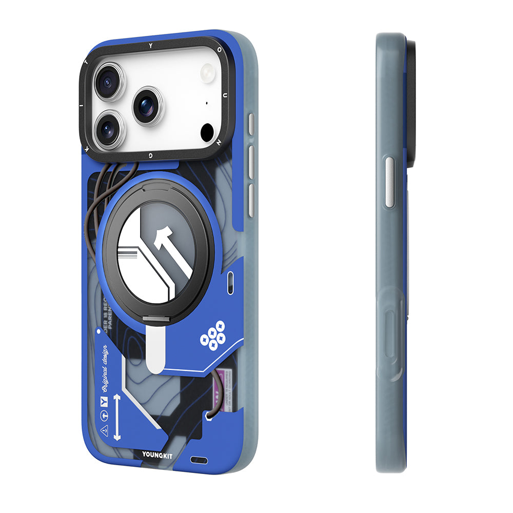 Apple iPhone 17 Pro Max Kılıf M-safe Şarj Özellikli Youngkit Starship Serisi Kapak Beyaz