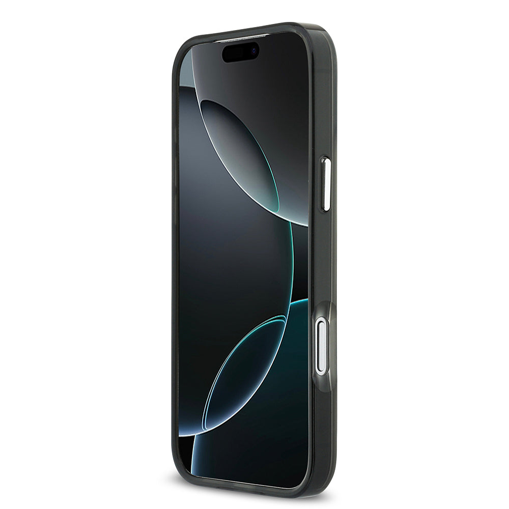 Apple iPhone 17 Pro Max Kılıf Mercedes Benz Orjinal Lisanslı M-safe Şarj Özellikli Çift Katmanlı PC Nostaljik Yıldız Dizayn Kapak Gri