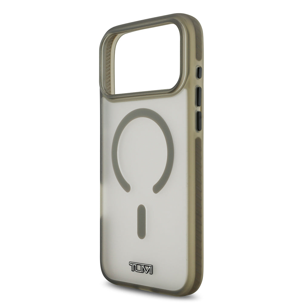 Apple iPhone 17 Pro Max Kılıf TUMI Orjinal Lisanslı M-safe Şarj Özellikli Buzlu Transparan Kapak Haki