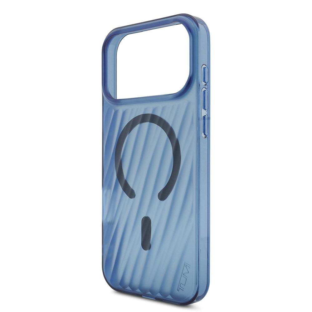Apple iPhone 17 Pro Max Kılıf TUMI Orjinal Lisanslı M-safe Şarj Özellikli Transparan Kapak Mavi