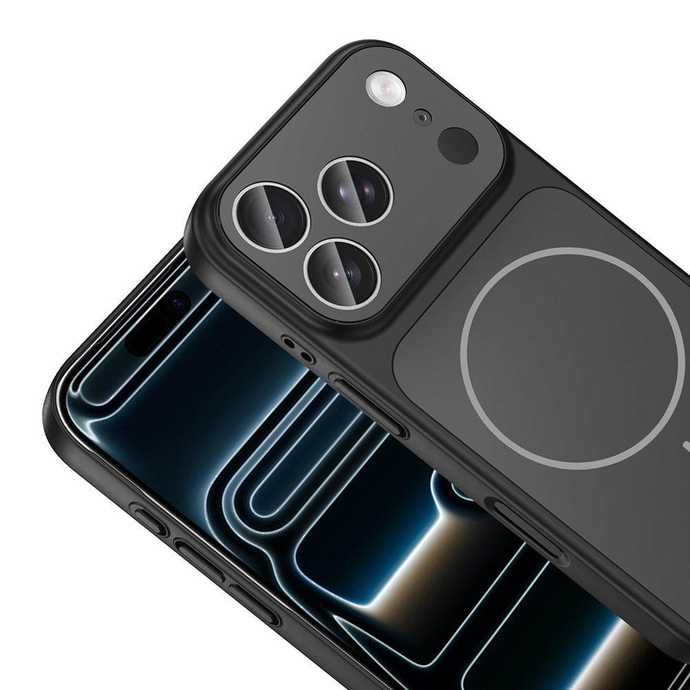 Apple iPhone 17 Pro Max Kılıf Zore M-Safe Şarj Özellikli Kamera Korumalı Formen Kapak Mavi