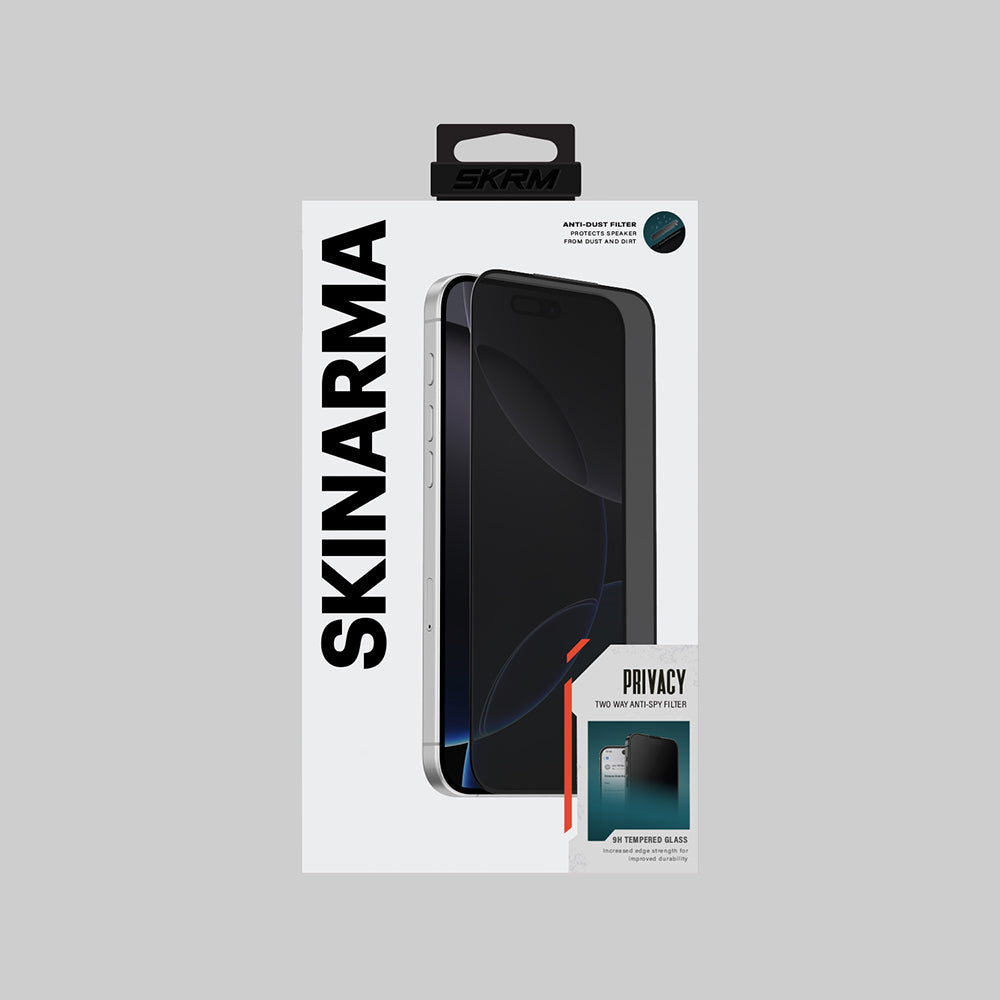 Apple iPhone 17 Pro Skinarma 0.33mm Antidust Privacy Cam Ekran Koruyucu Siyah