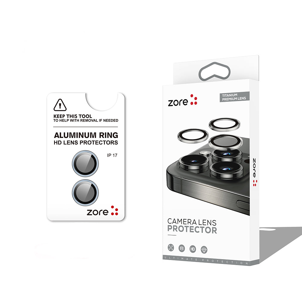 Apple iPhone 17 Zore CL-12 Premium Safir Parmak İzi Bırakmayan Anti-Reflective Kamera Lens Koruyucu Mavi Açık