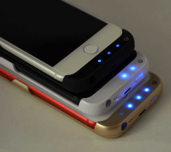 Apple iPhone 6 Plus Şarjlı Kılıf Harici Batarya Gold