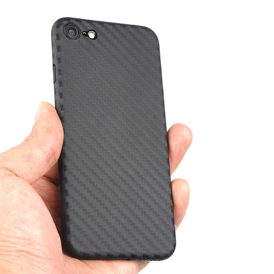 Apple iPhone 7 Kılıf Wiwu Skin Carbon PP Kapak Siyah