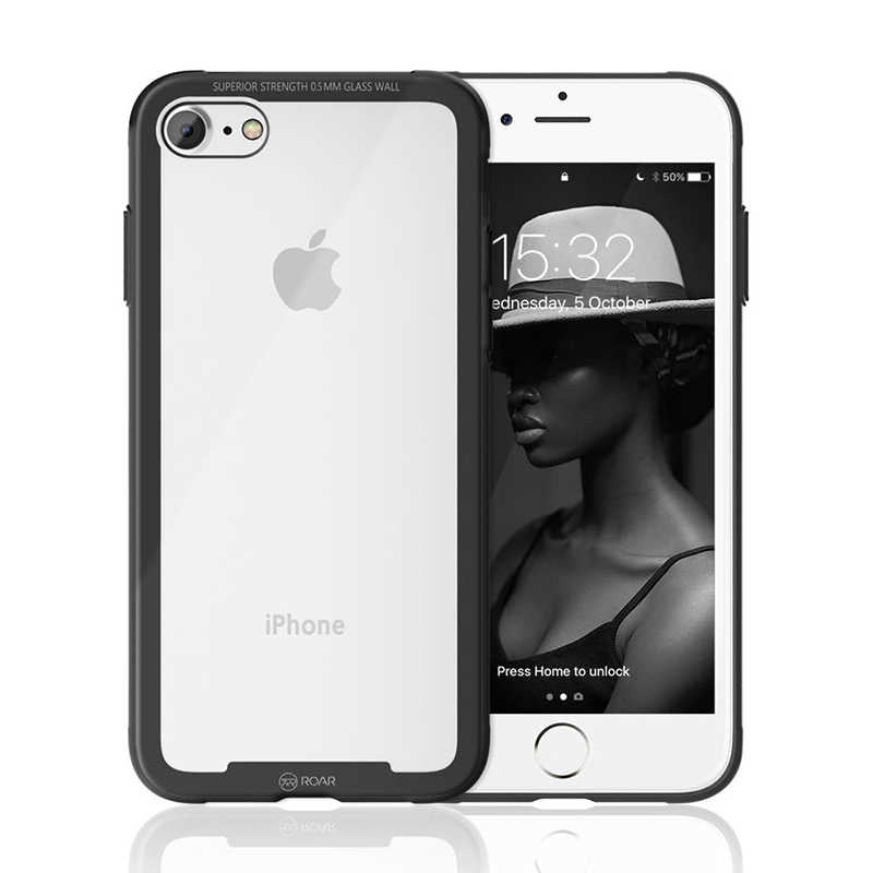 Apple iPhone 7 Kılıf Roar Glassoul Airframe Kapak Gri