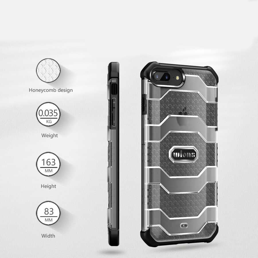 Apple iPhone 7 Plus Kılıf Wlons Mit Kapak Siyah