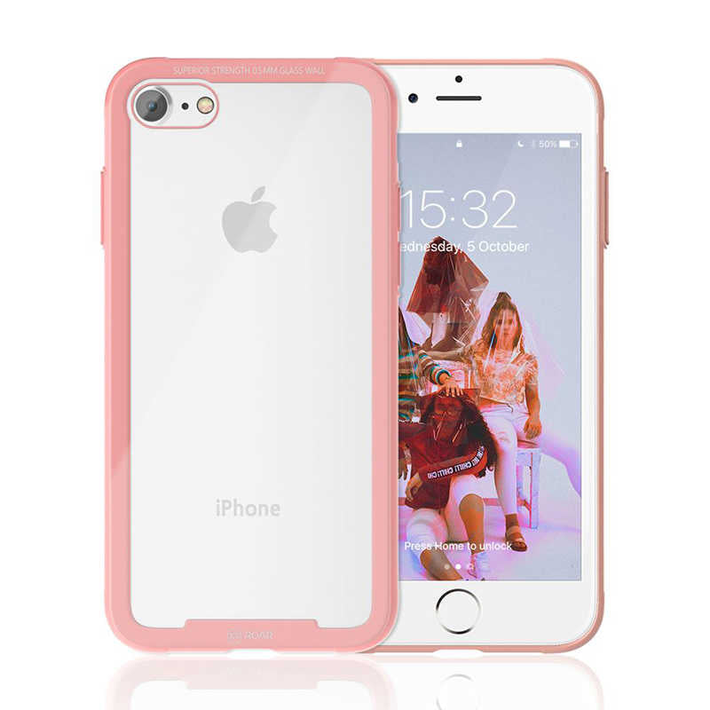 Apple iPhone 8 Kılıf Roar Glassoul Airframe Kapak Rose Gold