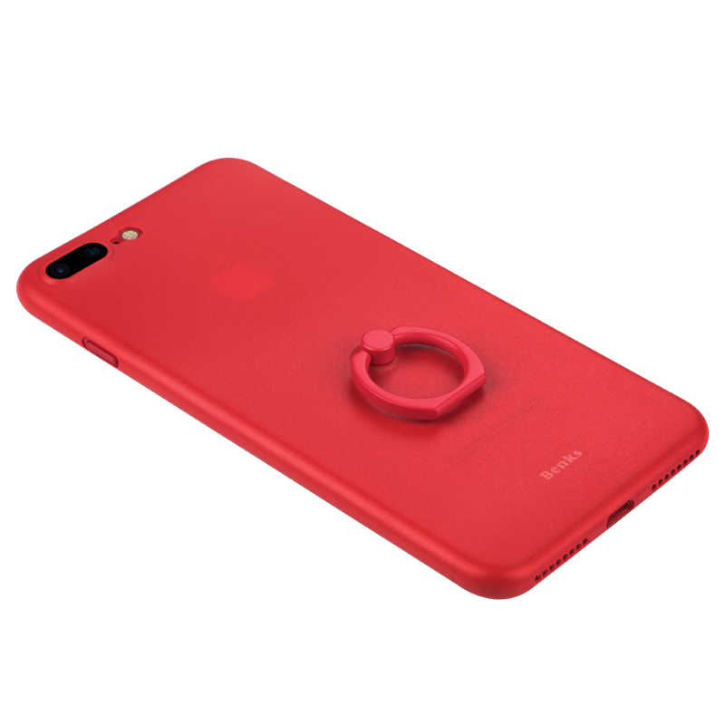 Apple iPhone 8 Plus Kılıf Benks Lollipop With Ring Kapak Beyaz