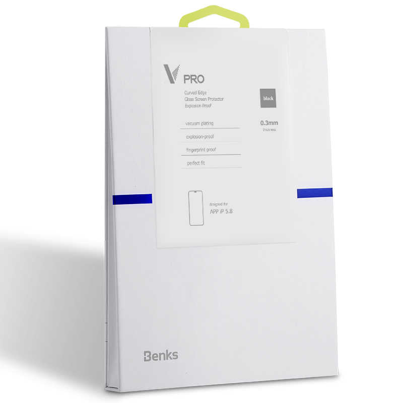Apple iPhone X Benks 0.3mm V Pro Ekran Koruyucu Siyah