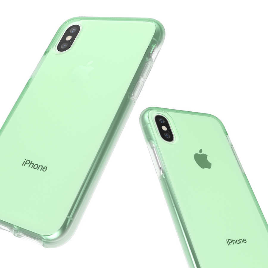 Apple iPhone X Ice Cube Kapak Yeşil