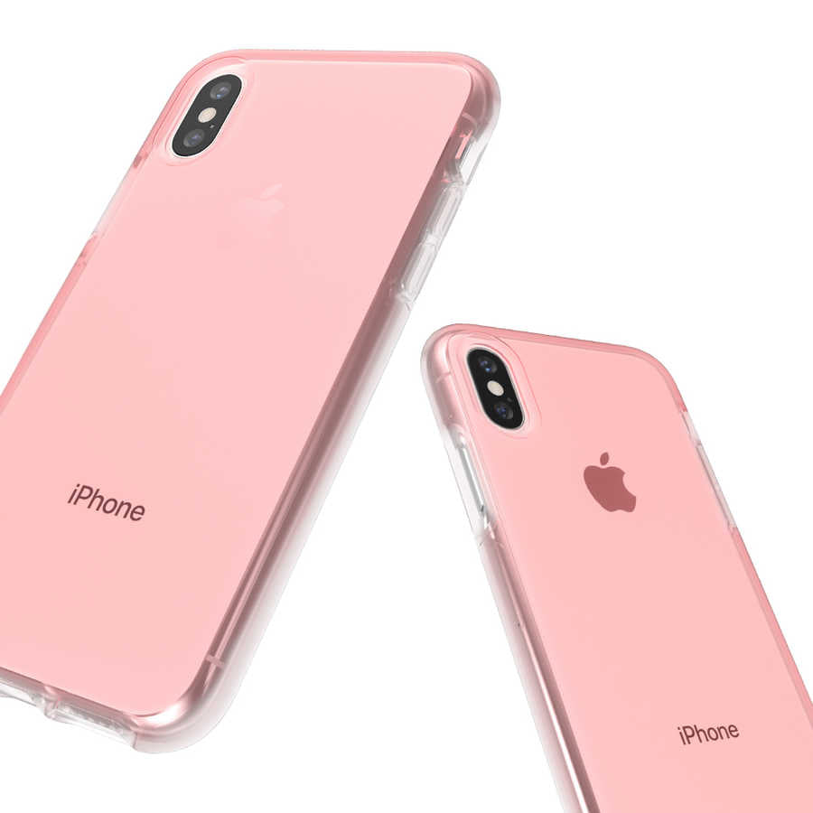 Apple iPhone X Ice Cube Kapak Pembe