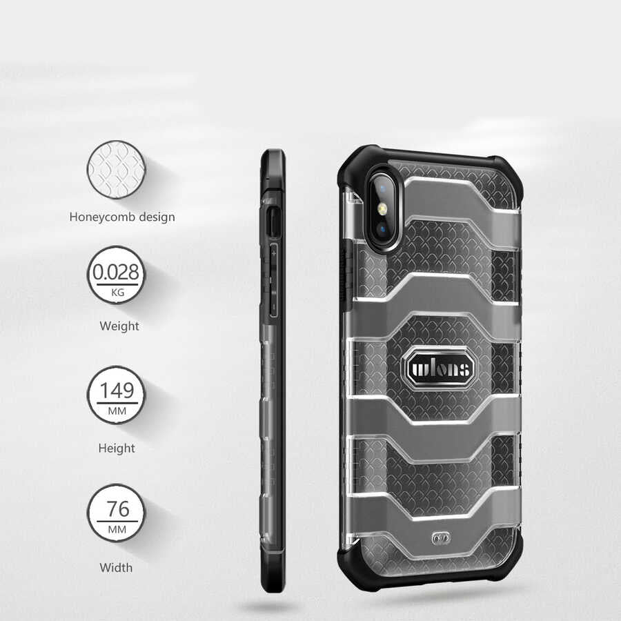 Apple iPhone X Kılıf Wlons Mit Kapak Lacivert