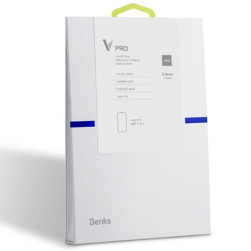 Apple iPhone XS Max 6.5 Benks 0.3mm V Pro Ekran Koruyucu Siyah