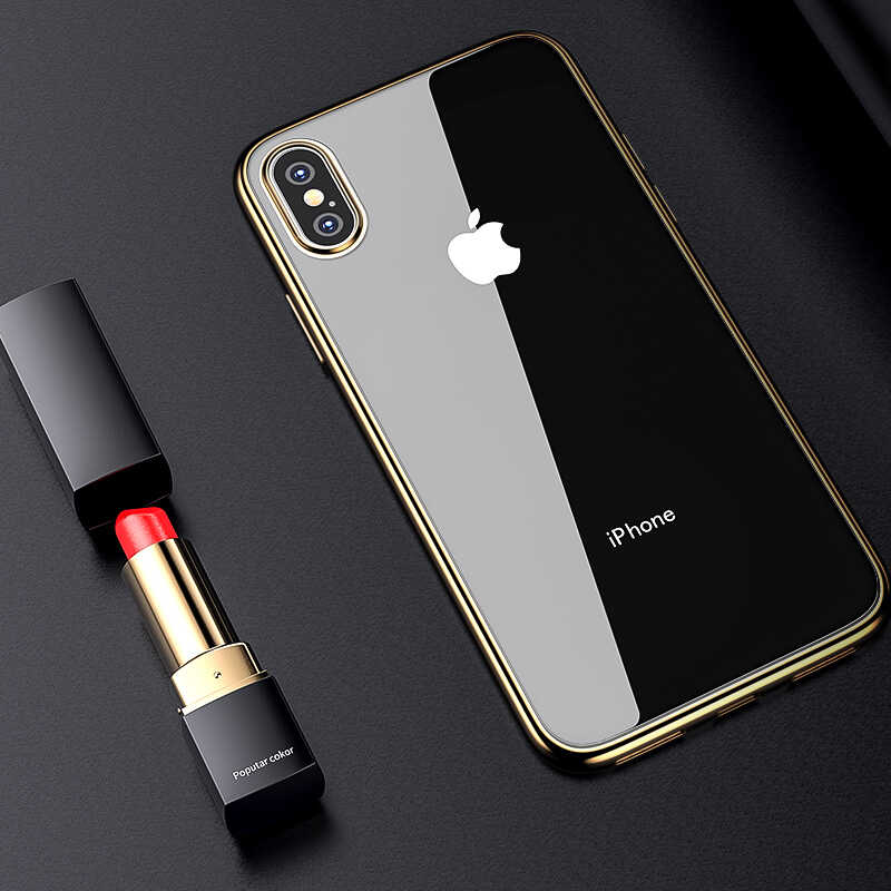Apple iPhone XS Max 6.5 Benks Magic Glitz Ultra-Thin Transparent Protective Soft Kapak Gümüş