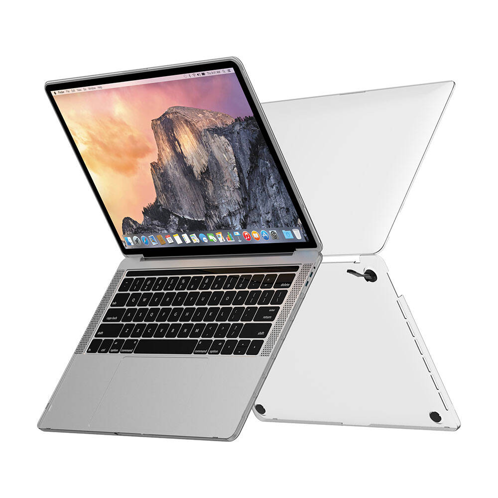 Apple Macbook 15&quot; Air M2 2024 A2941 Wiwu Macbook iShield Standlı Shield Kapak Beyaz