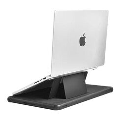 Apple Macbook Pro 14.2 2023 A2779 Wiwu Defender Stand Case Taşınabilir Standlı Magnetik PU Laptop Çantası Siyah