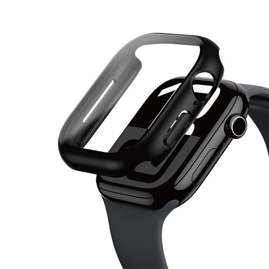 Apple Watch 10 42mm Amazingthing Radix Minimal FullGuard Sert PC Kasa ve Ekran Koruyucu Siyah