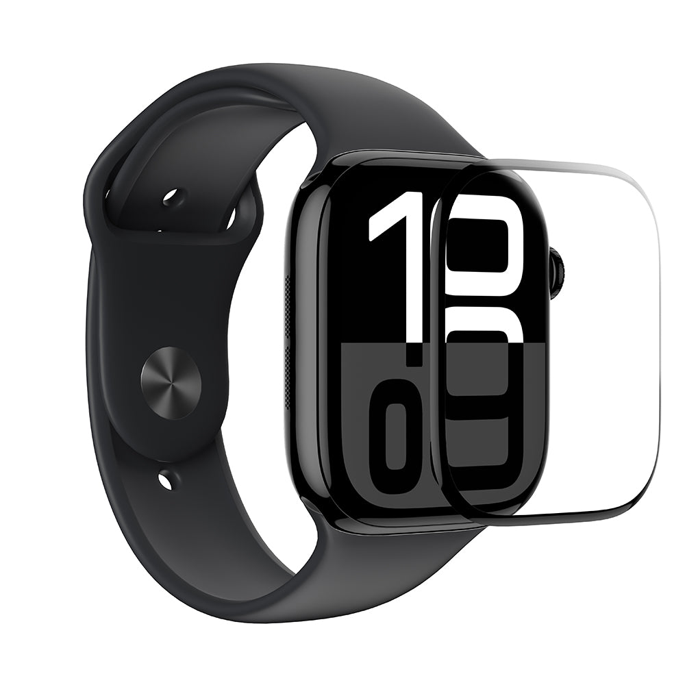 Apple Watch 10 42mm Amazingthing Radix Protective Parmak İzi Bırakmayan HD Ekran Koruyucu Film + Kolay Uygulama Aparatı Şeffaf