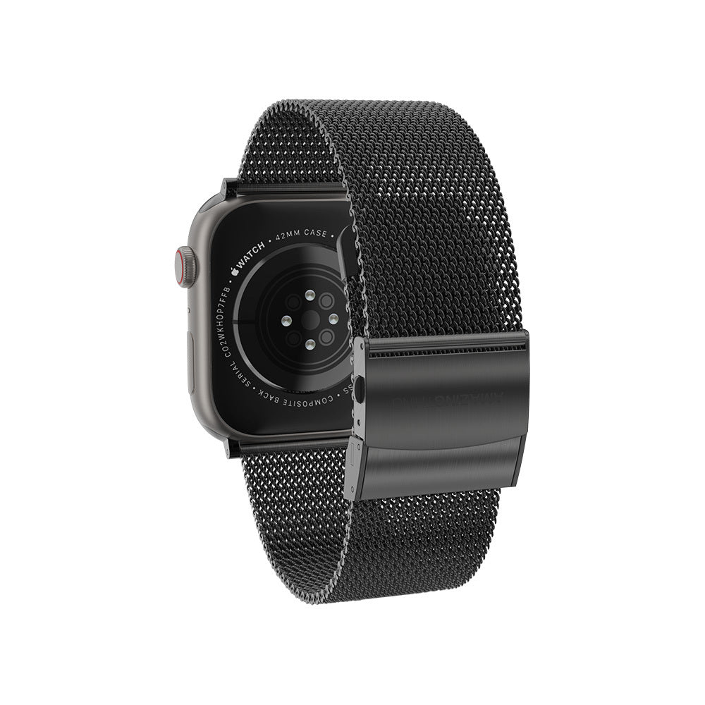 Apple Watch 10 42mm Amazingthing Titan Metal Hasır Kordon Gümüş