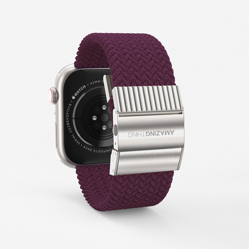 Apple Watch 10 42mm Amazingthing Titan Weave Örgü Sport Kordon Siyah