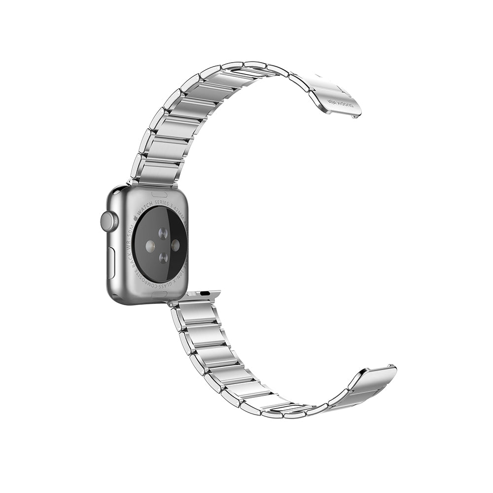 Apple Watch 10 42mm Raptic Classic Serisi Magnetik Metal Kordon Gümüş