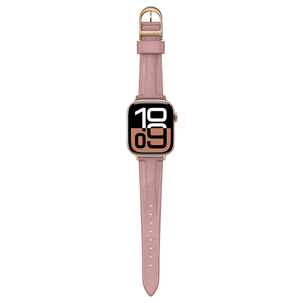 Apple Watch 10 46mm Amazingthing Glamour Class Deri Kordon Pembe