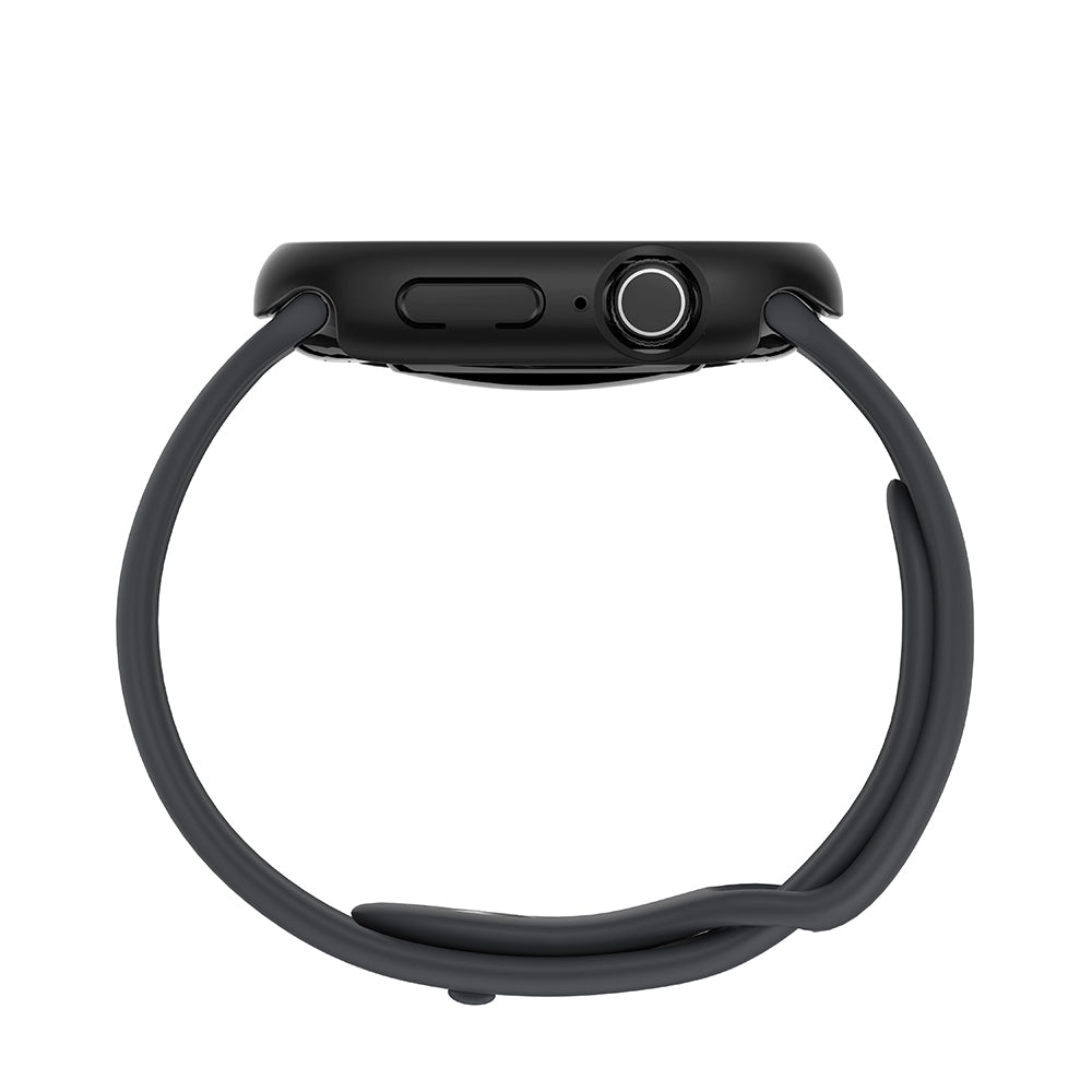 Apple Watch 10 46mm Amazingthing Radix Minimal FrameLite Sert PC Kasa Koruyucu Siyah
