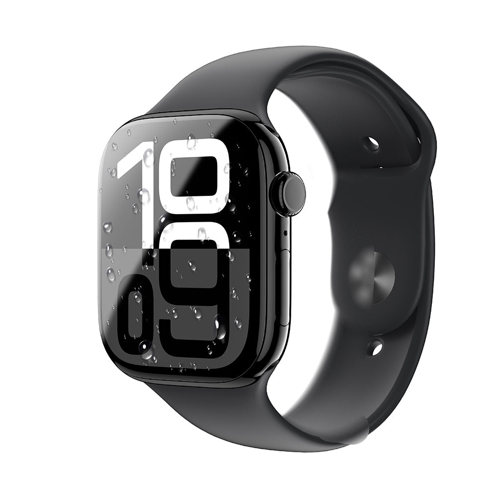 Apple Watch 10 46mm Amazingthing Radix Protective Parmak İzi Bırakmayan HD Ekran Koruyucu Film + Kolay Uygulama Aparatı Şeffaf