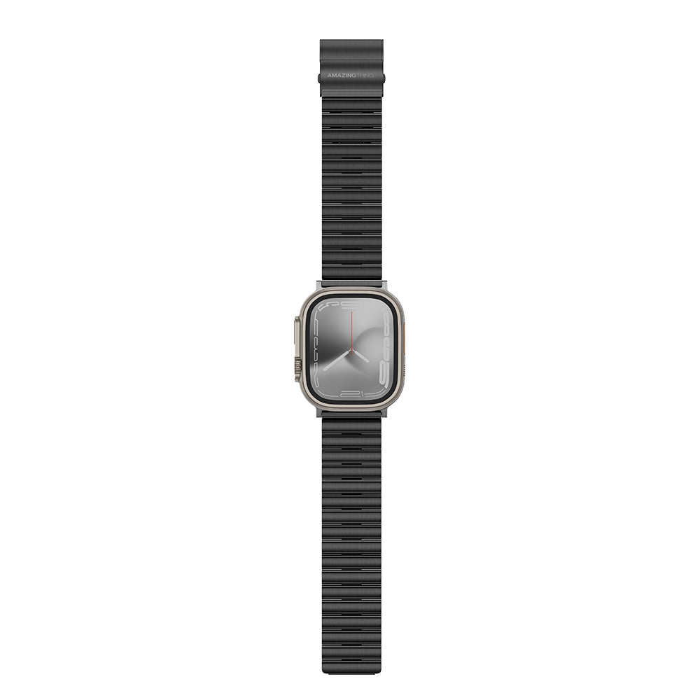 Apple Watch 10 46mm Amazingthing Titan Steel Metal Kordon Gümüş