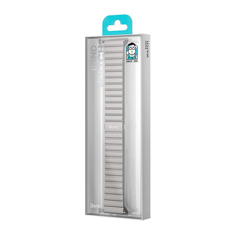 Apple Watch 10 46mm Benks Aero Titan Serisi Titanyum Metal Kordon Titanyum