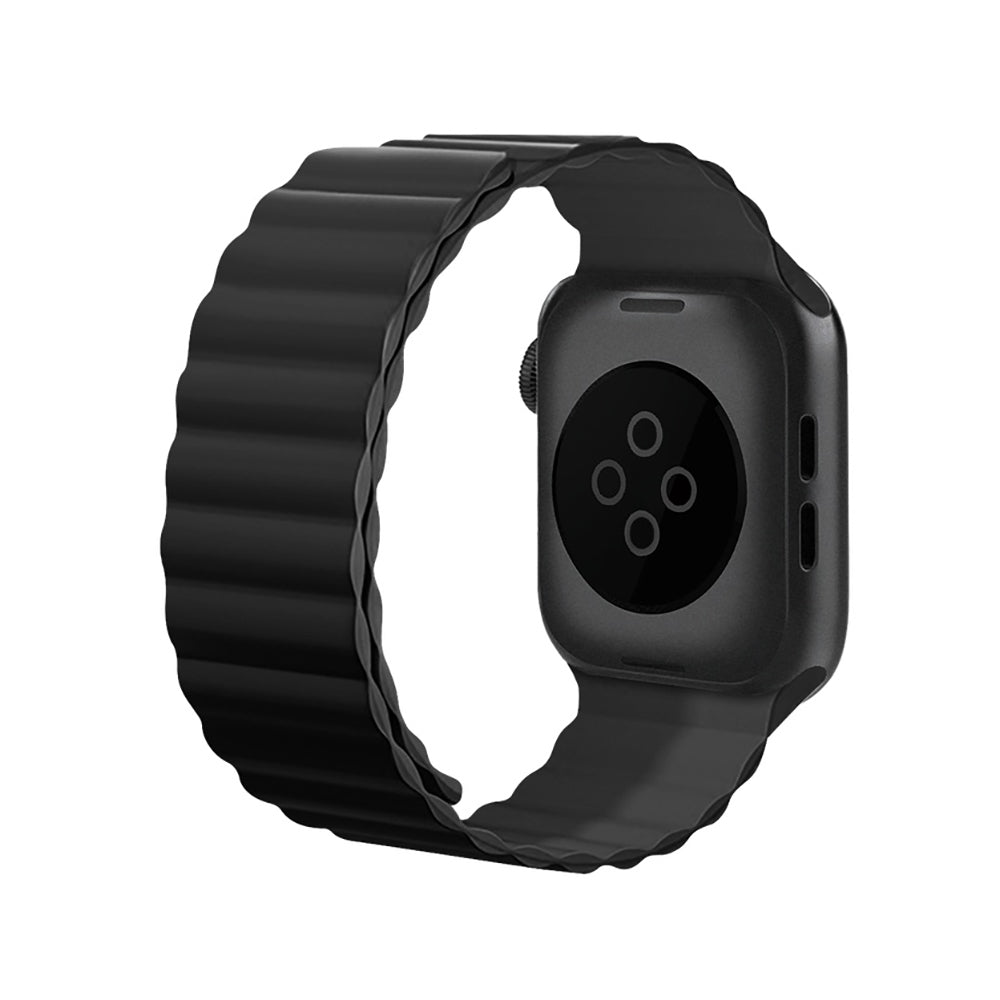 Apple Watch 10 46mm Kordon Raptic Magnetik Tak Çıkar Silikon Strap Kayış Lacivert