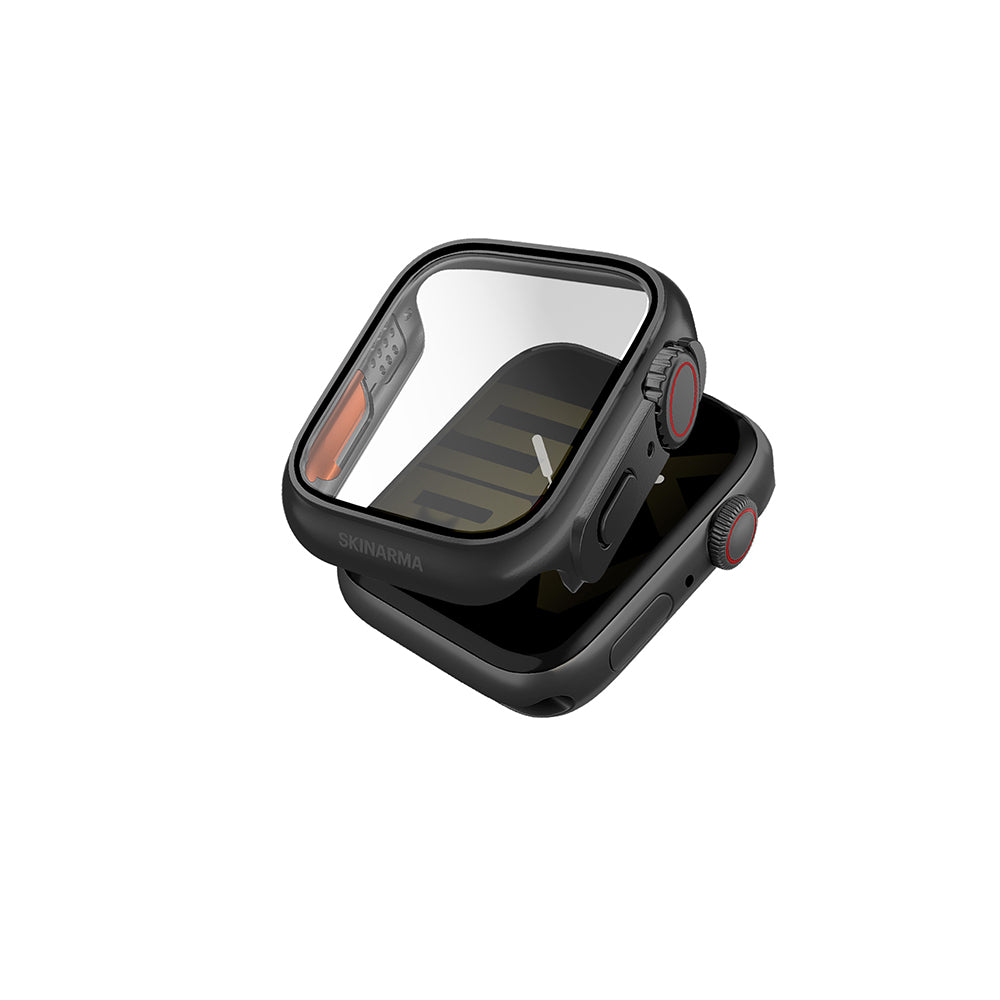 Apple Watch 10 46mm Skinarma Gado Pro Dijital Taç Korumalı Kasa ve Ekran Koruyucu Titanyum