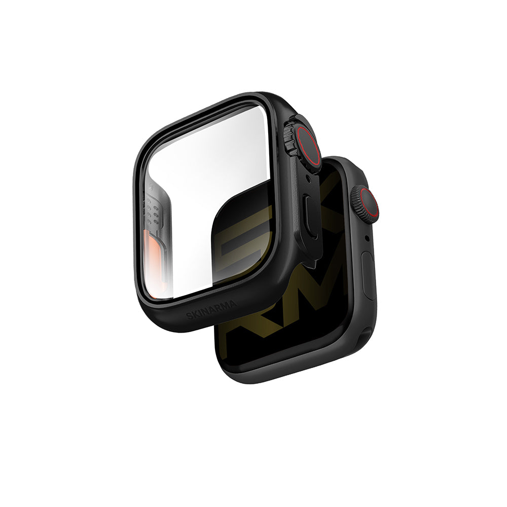 Apple Watch 10 46mm Skinarma Gado Pro Dijital Taç Korumalı Kasa ve Ekran Koruyucu Titanyum