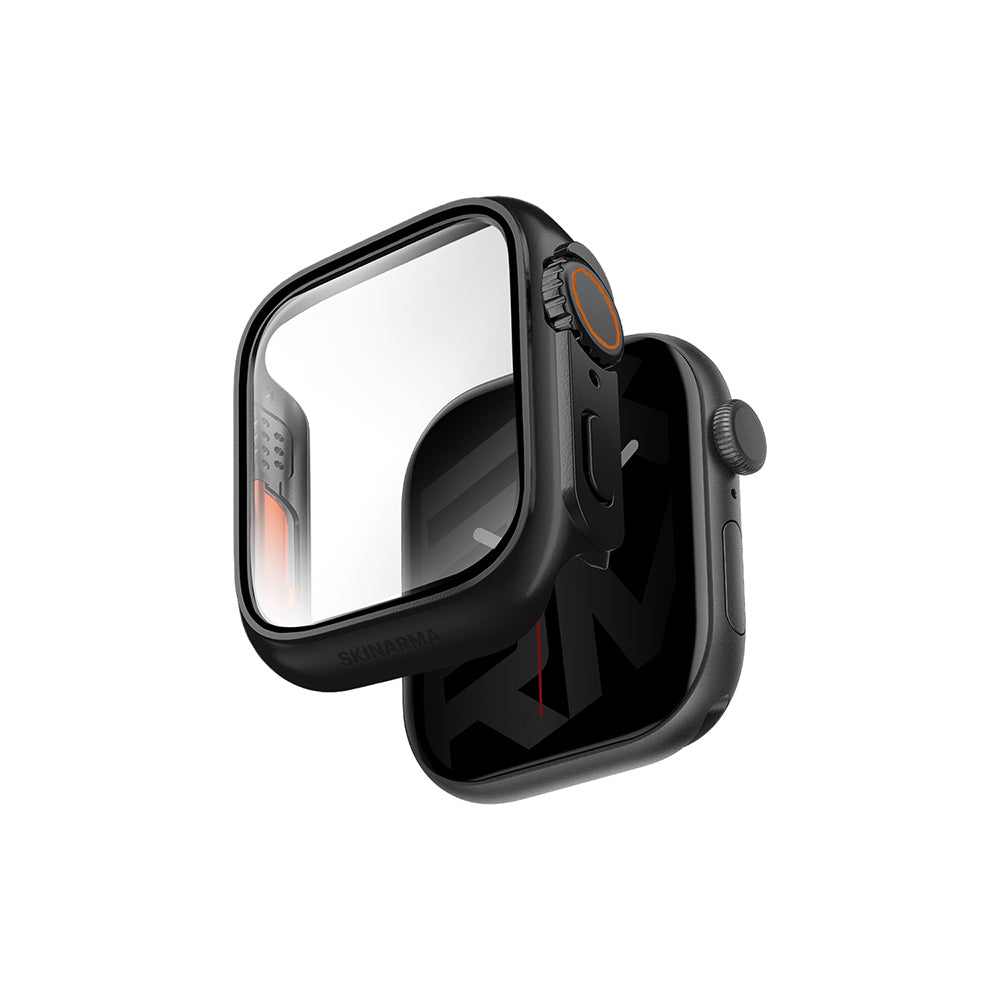 Apple Watch 10 46mm Skinarma Gado Pro Dijital Taç Korumalı Kasa ve Ekran Koruyucu Titanyum