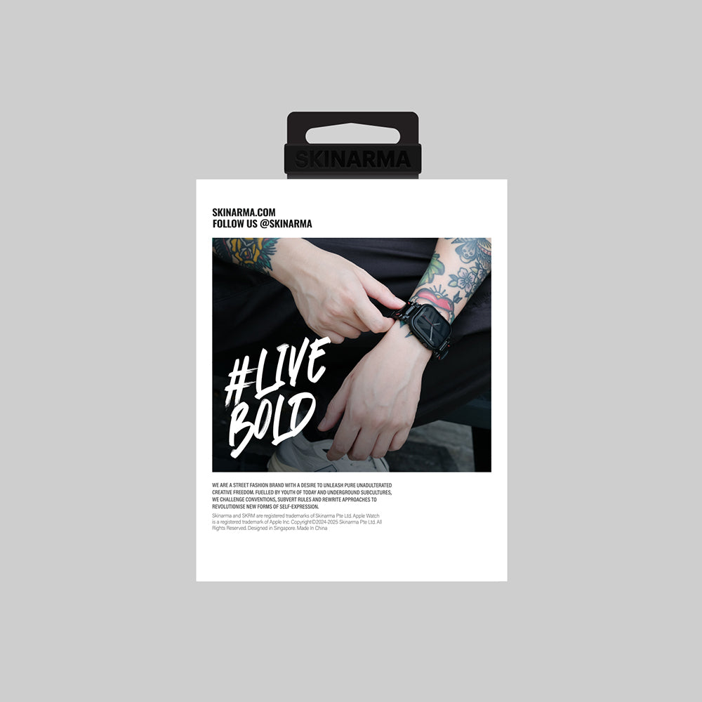 Apple Watch 10 46mm Skinarma Gado Sert Silikon Kasa ve Ekran Koruyucu Siyah