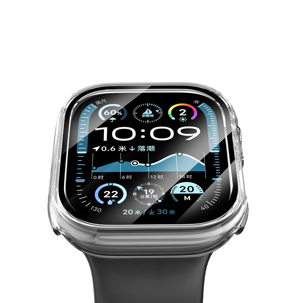 Apple Watch 10 46mm Wiwu JD-108 Kasa Koruyucu + HD Ekran Koruyucu Film Şeffaf