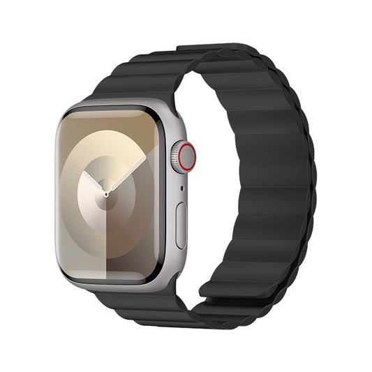 Apple Watch 38mm Benks Magnetik Tak Çıkar Silikon Strap Kayış Siyah