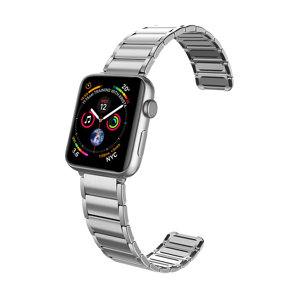 Apple Watch 38mm Raptic Classic Serisi Magnetik Metal Kordon Gümüş