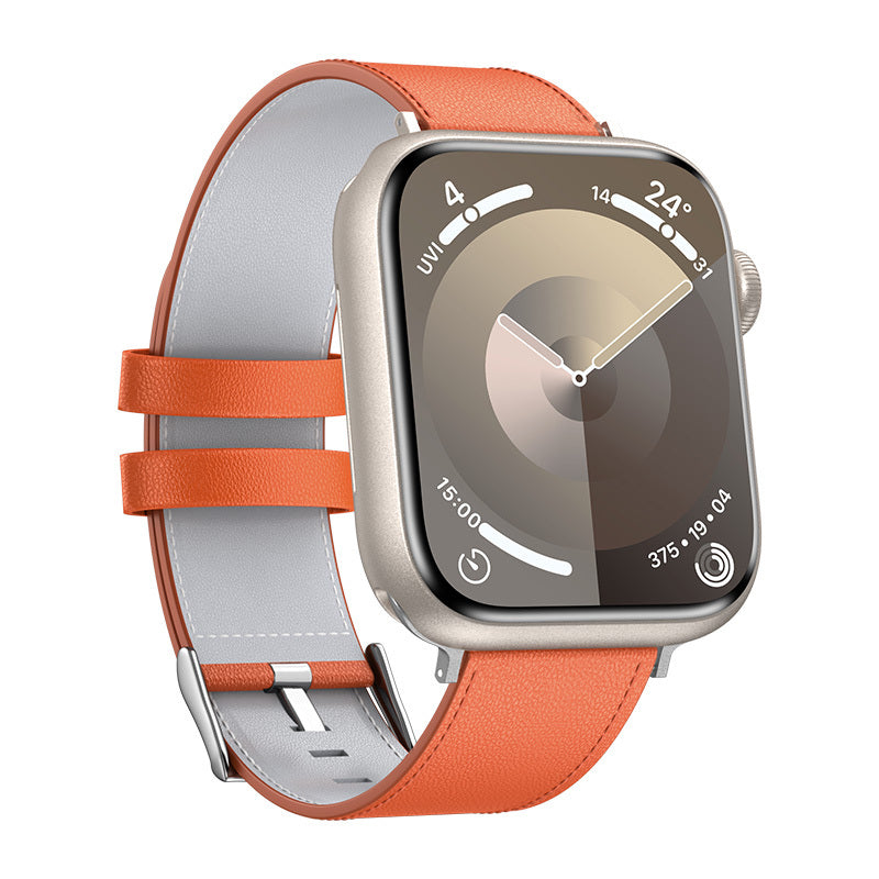 Apple Watch 40mm Benks Vintage Genuine Leather Serisi Deri Kordon Strap Kayış Mavi